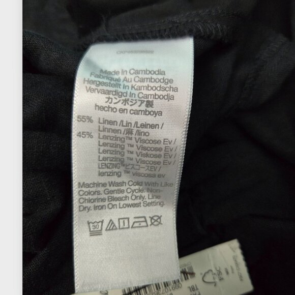 MADEWELL Women's Pull-On Straight Crop Pants in Black NWT - Picture 6 of 7